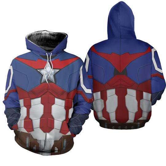 Sam Wilson Captain America Suit 3D Full Overprint Hoodie