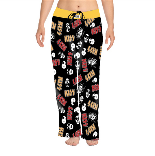 Kiss Band Lounge Pants Music Rock Print Casual PJs Pyjamas