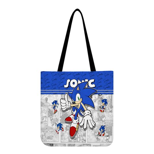 Sonic the Hedgehog Tote Bag, Sonic the Hedgehog Lovers Handbag Gift