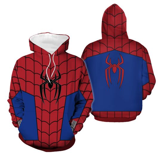 Spider Man Brand New Day All Over Print Hoodie, Marvel Spider-Man New Suit Halloween Costume Hoodie, Spider Man Inspired Suit Cosplay Shirt