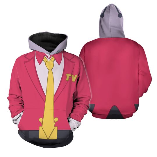 Tenna Deltarune Hoodie, All Over Print Meme Sweatshirt, Its TV Time Gamer Hoodie, Cosplay Gift for Fans, Unisex Halloween Outfit