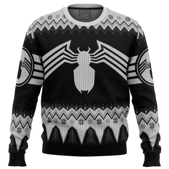 Discover Venom Marvel Venom Symbol Ugly Christmas Sweater