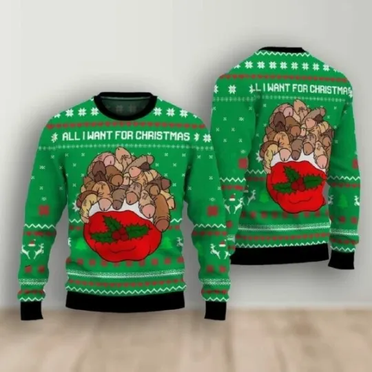 Discover BG All I Want For Christmas Is Dickmas Cheeky Ugly Christmas Sweater
