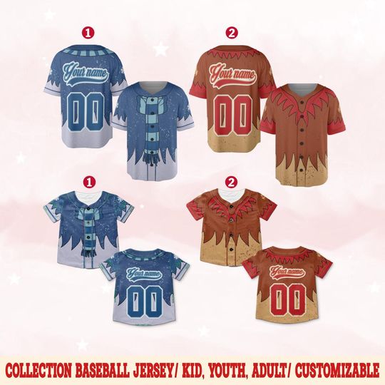 Discover Heat Miser and Snow Miser Costume Christmas Baseball Jersey, Santa Custom Name Holiday Team, Xmas Party Uniform, Baseball Matching SL2209