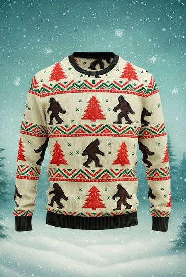 Discover Awesome Bigfoot Ugly Christmas Sweater, Cute Christmas Sweaters  Funny Holiday Sweatshirts, Christmas Gifts for Men and Women
