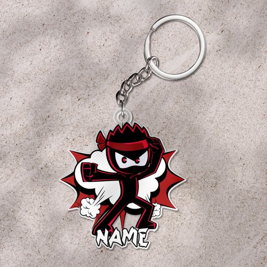 Custom Ninja Kidz keychain, Ninja Kidz Warrior keychain, Ninja Warrior