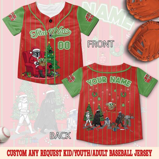 Discover Star Wars Christmas Baseball Jersey, Holiday Disney Shirt, Funny Xmas Outfit, Family Matching Disney Tee UN3N05