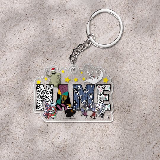 Discover Custom Name Disney The Nightmare Before Christmas Keychain/Jack Sally Oogie Boogie Keychain/Nightmare Before Keychain OGZG25