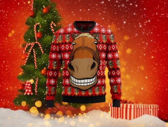 Discover Funny horse Christmas sweater, Ugly Christmas sweater, sweater for Christmas festival with family and friends
