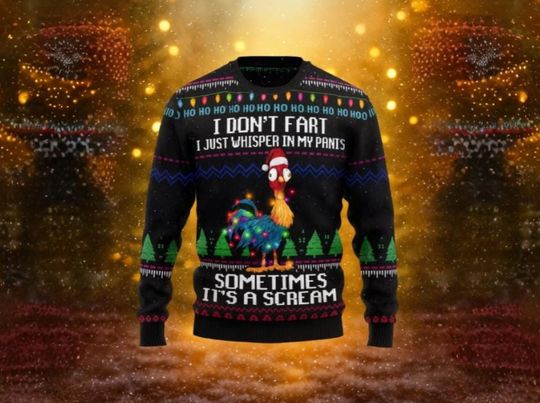 Discover Scream Chicken Ugly Christmas Sweater, Christmas Party Sweaters, Cozy Sweatshirts, Winter Gifts for Men and Women