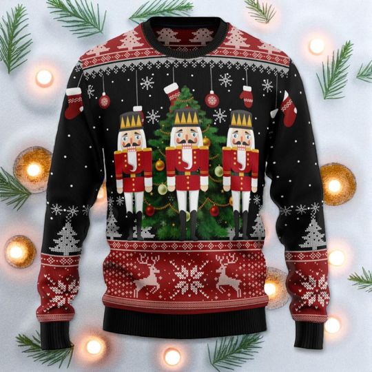 Discover Ugly Christmas Nutcracker Christmas Tree Sweater, Soldier Christmas Tree Sweater