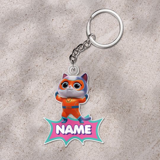 Discover Custom Super Kitties Christmas Keychain, Super Kitties Keychain, Super Kitties Woody Keychain, Christmas Keychain, Christmas Gift SK4Q43