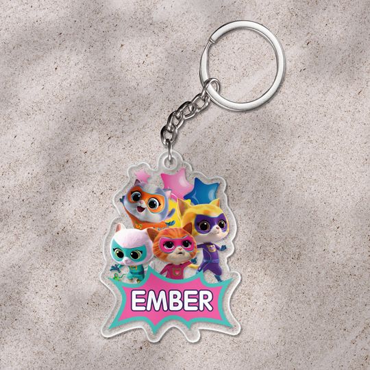 Discover Custom Super Kitties Christmas Keychain, Super Kitties Keychain