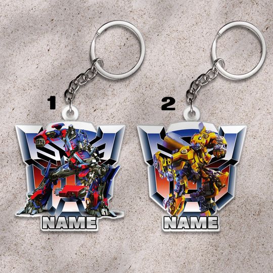 Personalized Transformer Christmas keychains, Prime inspired keychain, Name keychain