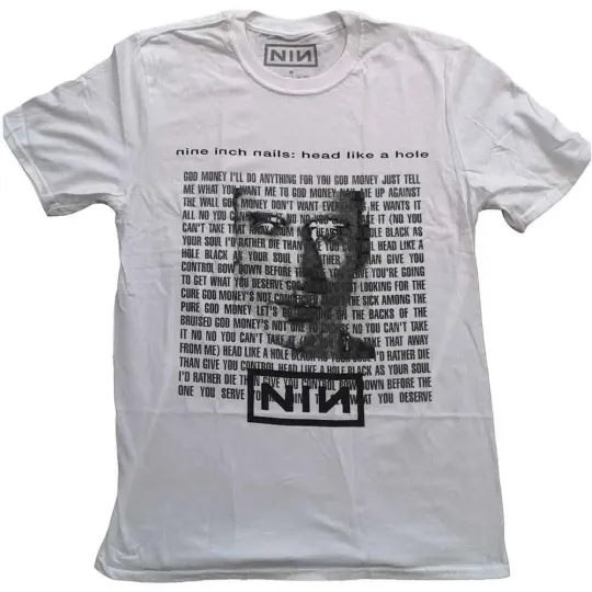 Discover Nine Inch Nails T-Shirt Head Like a Hole Band Logo