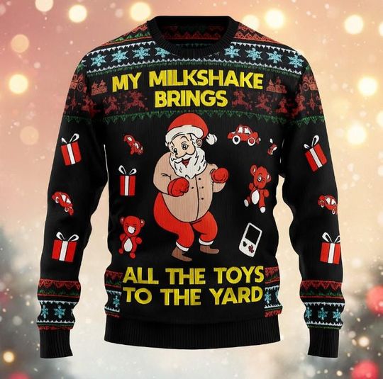 Discover My Milkshake Bring Christmas Ugly Christmas Sweater, Warm Christmas Sweater, Cute Party Sweater, Gift Ideas for Everyone