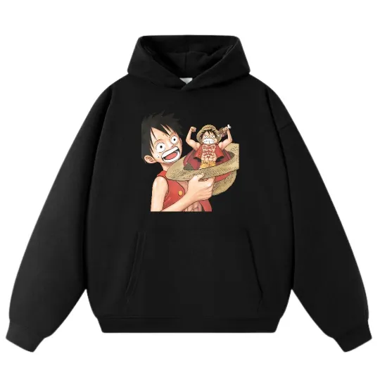 One Piece Luffy Casual Loose Hoodie, Unisex Sweatshirt