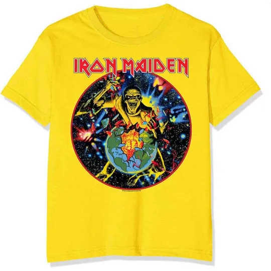 Discover Iron Maiden Unisex T-Shirt: World Piece Tour Circle (Large)