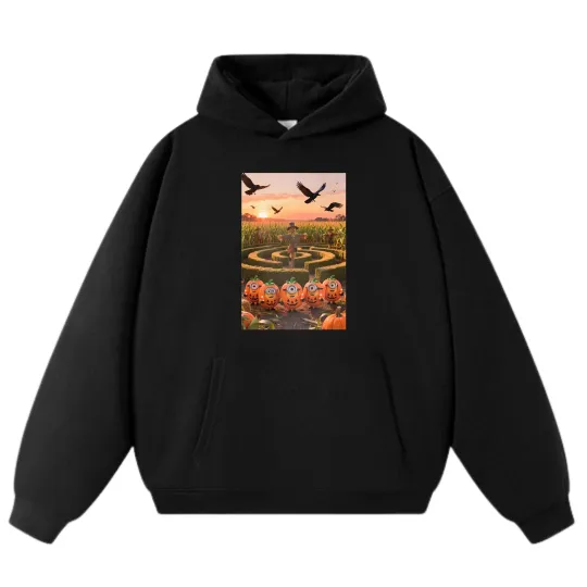 Discover Minions Halloween Pumpkin Maze Hoodie