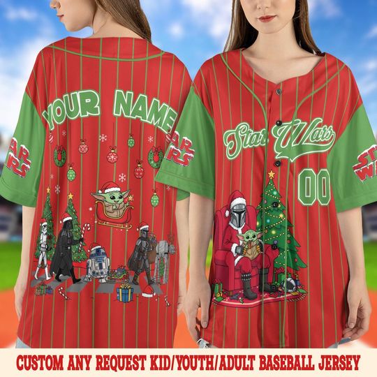 Discover Star Wars Christmas Baseball Jersey, Holiday Disney Shirt, Funny Xmas Outfit, Family Matching Disney Tee UN3N05