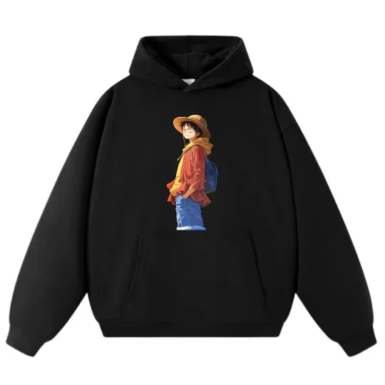 One Piece Luffy Stylish Casual Hoodie, Unisex Sweatshirt