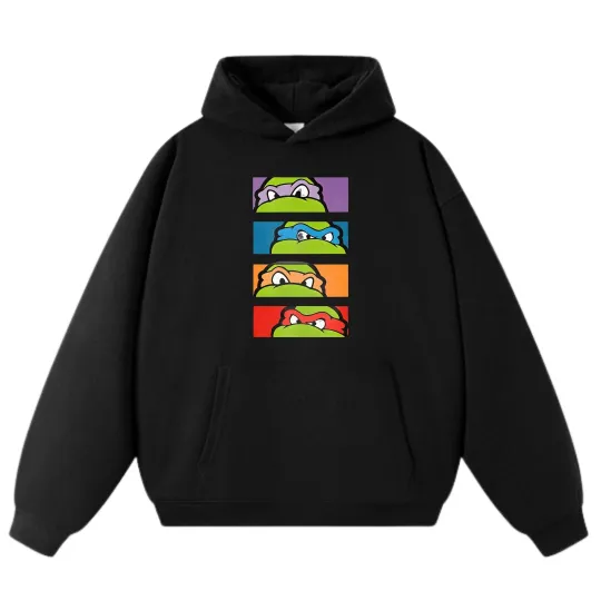 Ninja Turtles Print Casual Hoodie Unisex Trendy Cartoon Sweatshirts Stylish Wear