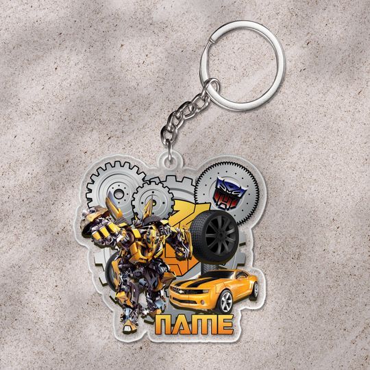 Discover Personalized Transformer Christmas keychain, Bumblebee inspired keychain, Name keychain, Personalized keychain, Toys, keychain UMAQ10