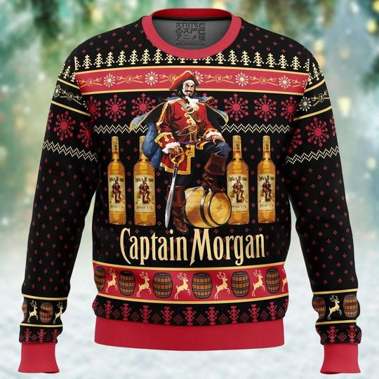 Discover Christmas Captain Morgan Ugly Sweater, Captain Morgan Xmas Sweatshirt, Captain Morgan Ugly Christmas Sweater, Christmas Sweatshirt