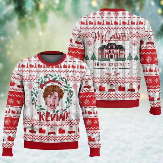 Home Alone Ugly Christmas Sweater, Kevin McCallister Xmas Sweater, Filthy Souls Alone Sweater, Wet Bandits Funny Christmas Sweater