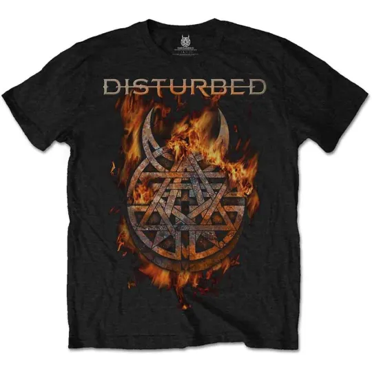 Discover Rockoff Trade Men's Disturbed Burning Belief T-Shirt, Black, X-Large
