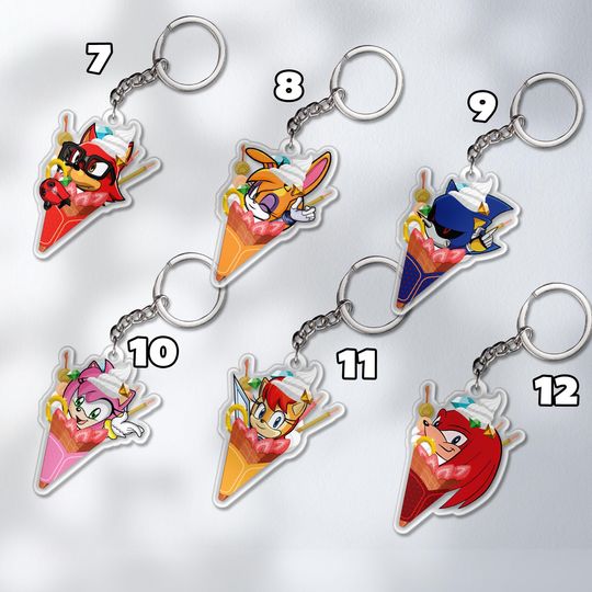 Discover Sonic Acrylic Keychain, Disney Cutout Keychain, Personalized Christmas Keychain, Disney Sonic Keychain Gift SK4K31
