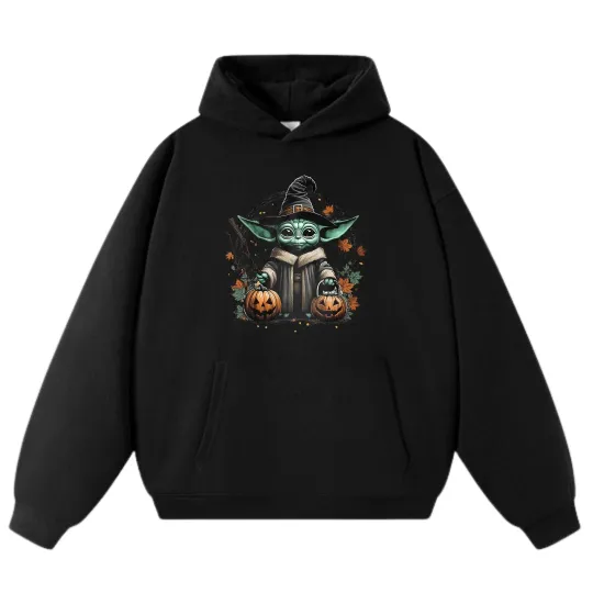 Discover Halloween Baby Yoda Hoodie, Unisex Street - Style Pullover