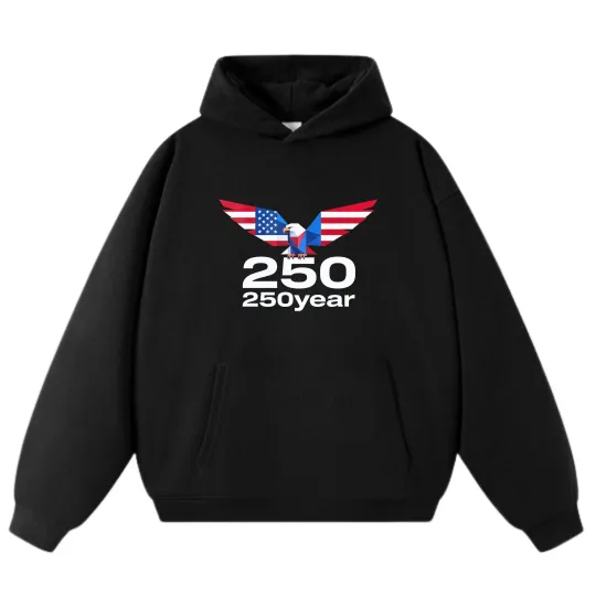 Discover 250th Anniversary American Eagle & US Flag Graphic Hoodie