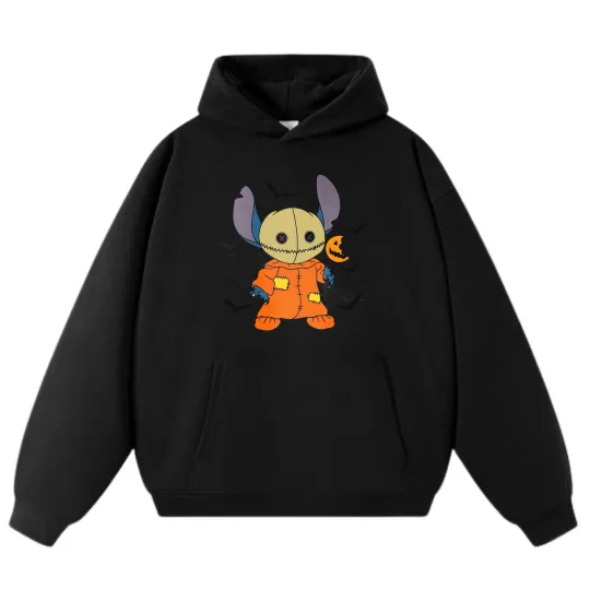 Discover Lilo & Stitch Cute Anime Hoodie, Unisex Casual Loose Cartoon Sweatshirt