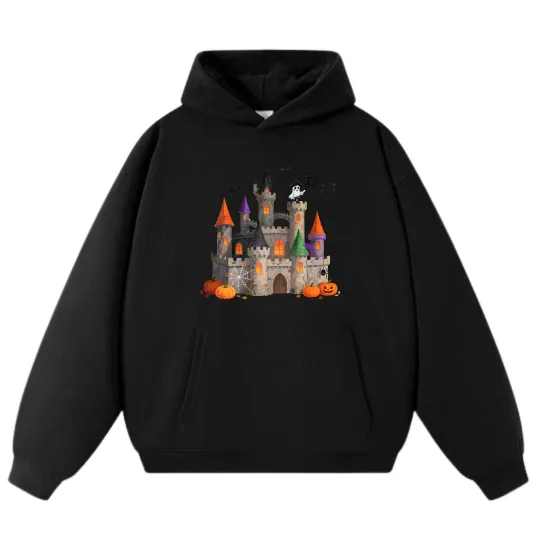 Discover Halloween Castle Graphic Hoodie