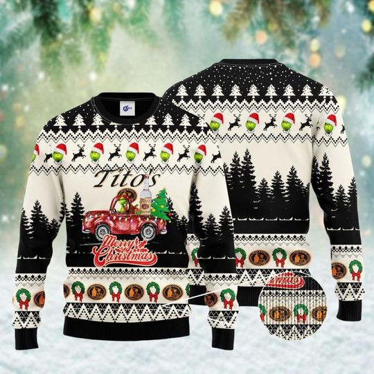Christmas Titos Ugly Sweater, Titos Vodka Xmas Sweater, Titos Ugly Christmas Sweater, Christmas Sweatshirt, Titos Lover Gift