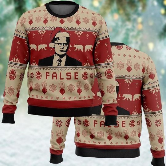 Discover Dw Schrute Ugly Christmas Sweater, The Office Xmas Sweater, The Office Christmas Sweatshirt, Tv Show Funny Sweater