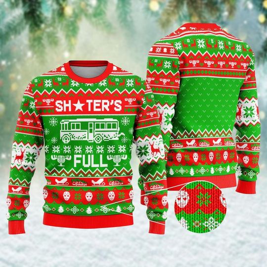 Christmas Shitters Full Ugly Sweater, National Lampoon Xmas Sweater, Christmas Movie Holiday Sweater