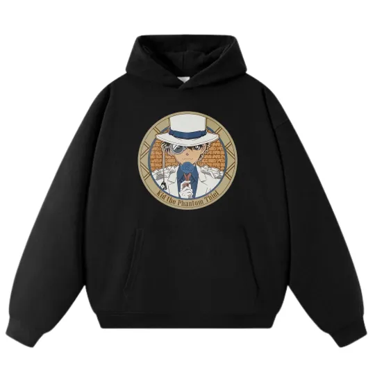 Discover Unisex Cartoon Hoodie Featuring Kaito Kid,Available in Black and Gray|Sweatshirt
