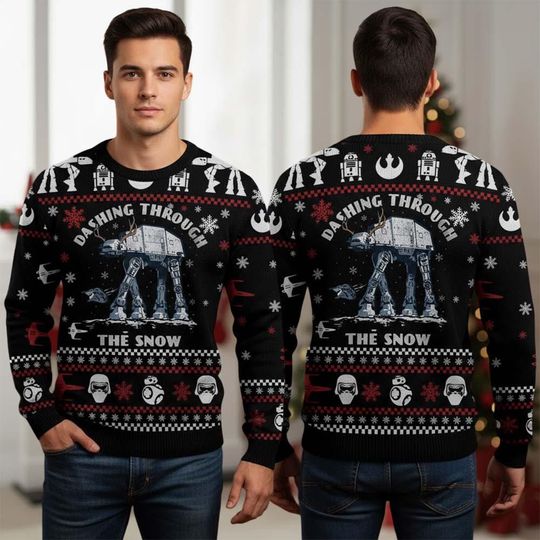 Discover Star Wars Ugly Christmas Sweater, AT-AT Sweater, Holiday Gift for Men Women