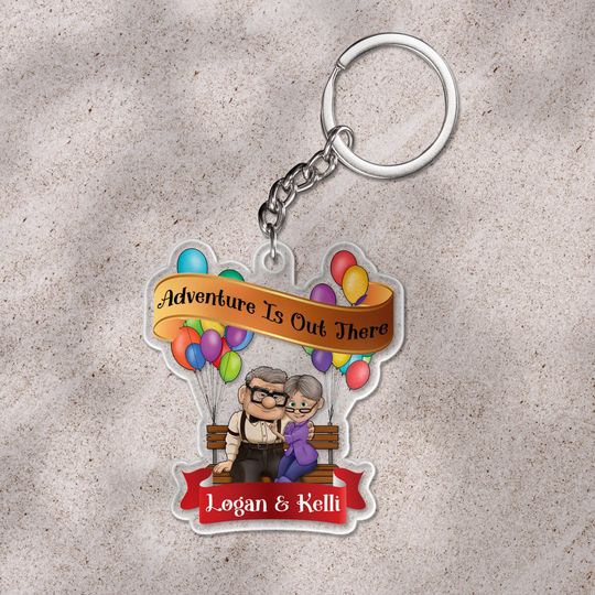 Discover Personalized Disney Pixar Up House Christmas Keychain/His Ellie Her Carl Couples New Home Acrylic Keychain/Disney Up Keychain Gifts OGZG24