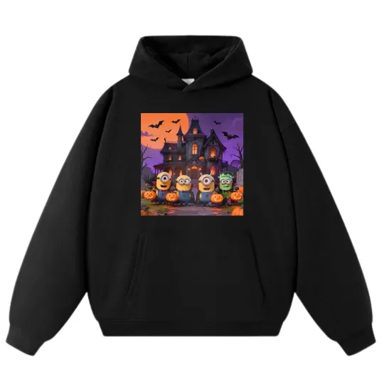 Minions Halloween Haunted House Hoodie