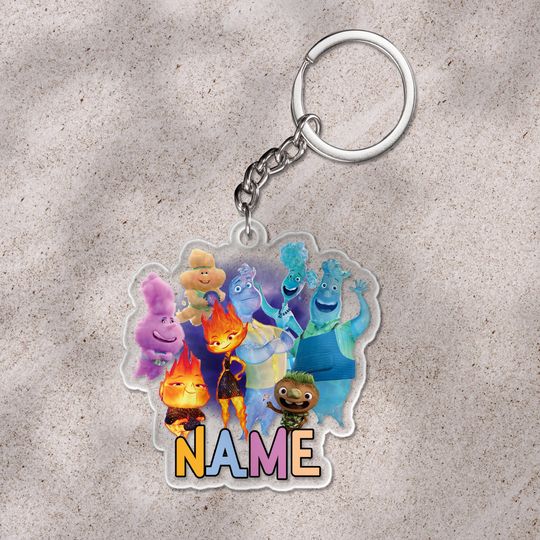 Discover Ember And Wade keychain/Disney Elemental keychain/Disney Elemental/Pixar 2025 Movie keychain/Disney 2025 Couple keychain UMAQ20