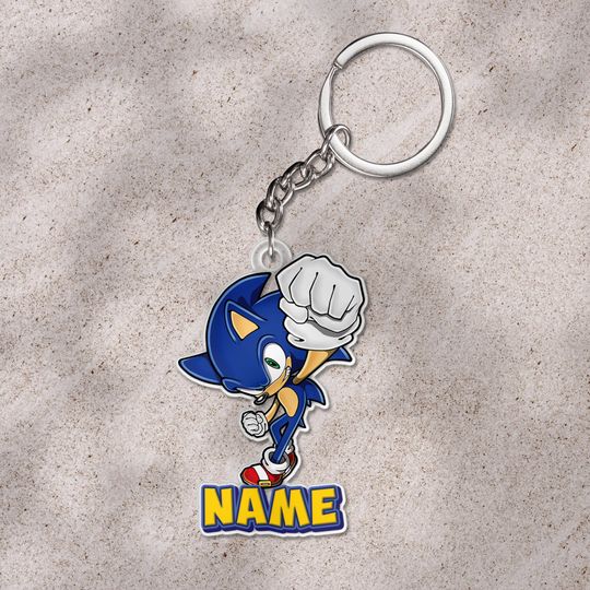 Custom Sonic keychain, Sonic The Hedgehog 2025, Sonic And Friends Christmas