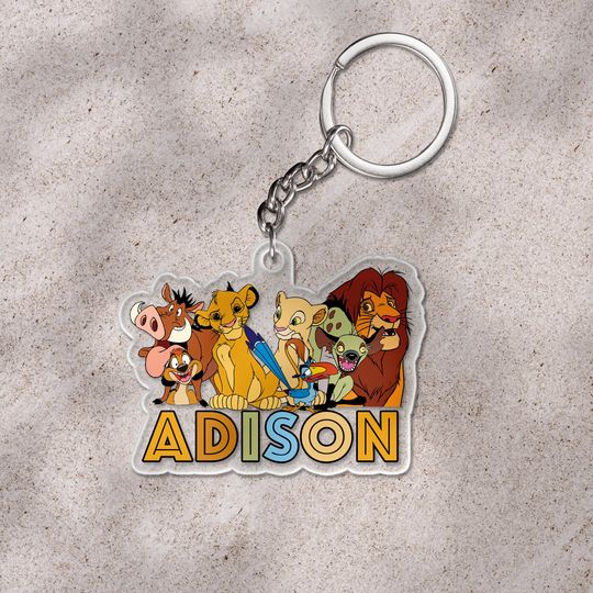 Discover Personalized The Lion King Custom Name Keychain, The Lion Guard Birthday Keychain, The Lion King Keychain, Lion Guard Keychain SK4Q38