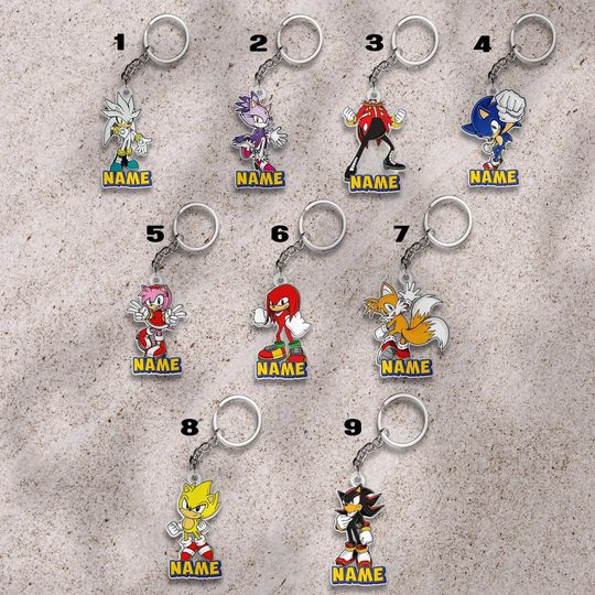 Custom Sonic keychain, Sonic The Hedgehog 2025, Sonic And Friends Christmas