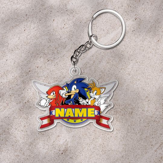 Custom Sonic keychain, Sonic The Hedgehog 2025, Sonic And Friends Christmas