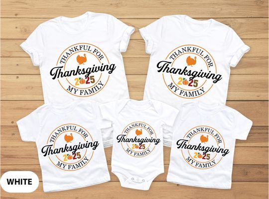 Family Thanksgiving 2025 Matching Shirts: Pumpkin Season Autumn T-shirts