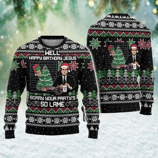 Discover Michael Scott Meme Ugly Christmas Sweater, The Office Xmas Sweater, Christmas Movie Sweatshirt, Holiday Sweater, Gift For Fan