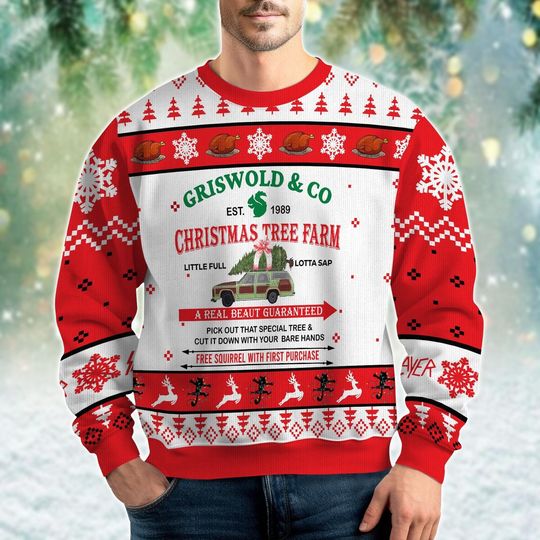 Discover Griswold Co Christmas Sweater, Christmas Tree Farm Ugly Sweatshirt, National Lampoon's Xmas Sweater, Holiday Sweater, Xmas Party Gift